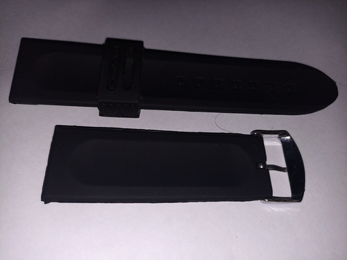 Pulsera Malla Correa Reloj 24mm Goma Siliconada Negra Sport
