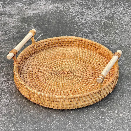 Bandeja Rattan Circular Ø 22cm