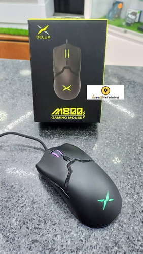 Imagen 5 de 6 de Mouse Delux M800 Ergonómico Gamer Rgb 6 Botones