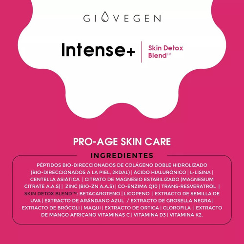Imagen 5 de 9 de Colágeno Hidrolizado Giovegen Intense Skin Care X 2