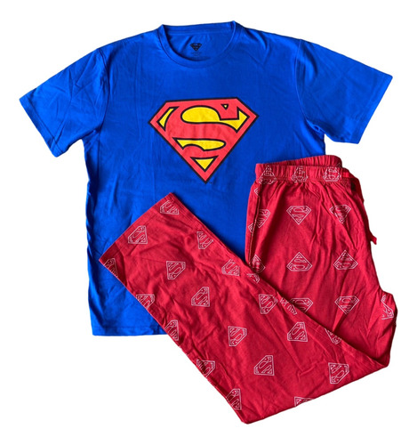 Pijama Superman Polera Manga Corta Talla M Envio Gratis