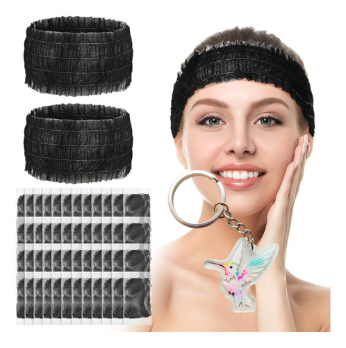 100 Ps Cintas Para La Cabeza Desechables Diademas Spa Facial