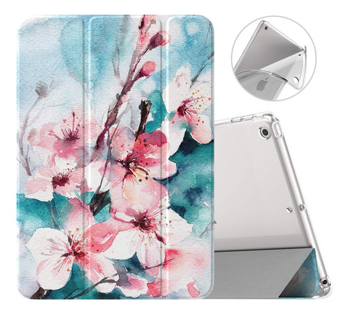 Funda Para iPad 9 Generacion Tpu Suave Tapa Diseño Florar