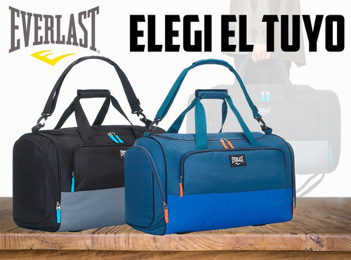 Imagen 8 de 10 de Bolso Everlast Grande Correa Desmontable Gym Envios 26219