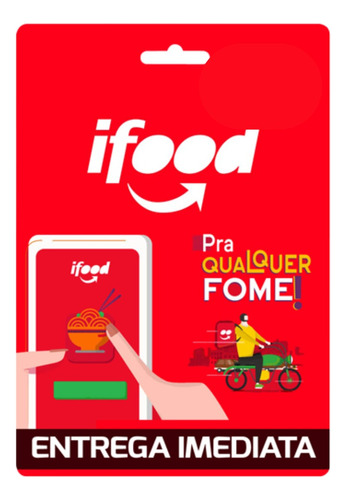 Gift Card Ifood  -cartão Ifood -alimentação -refeição - R$20