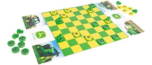 Juego De Damas Tomy John Deere Con Tablero Plegable Temático