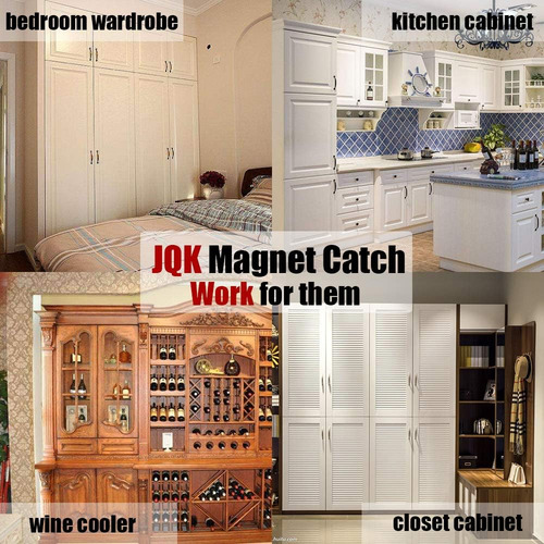 Jqk - Cierre Magnetico Para Puerta De Armario, Acero Inox...