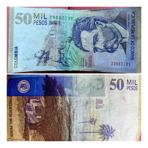 Billete De 50 Mil Pesos Colombiano