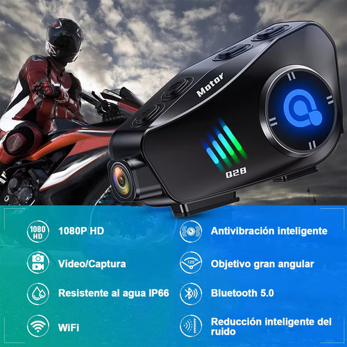 Intercomunicador Casco Audifonos Bluetooth Para Casco Cámara