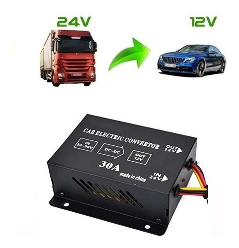 Transformador Inversor Conversor De 24v A 12v 30a