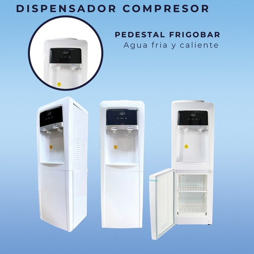 Imagen 3 de 7 de Dispensador Compresor Pedestal Frigobar Agua Fría Y Caliente