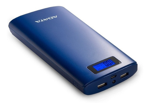 Bateria Portatil Power Bank Externa 20000 Mah Usb Recargable Celulares 2.1 Amp Carga Rapida Lampara 2 Puertos Usb Color Blanco