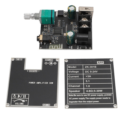 Módulo Amplificador De Potencia De 30 W Zk-301b Mono 5.1 Boa