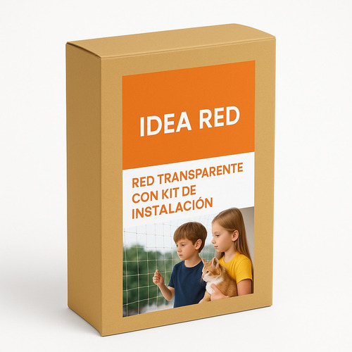 Kit Auto Instalable 15m2 Red Balcones Ventanas Gatos Niños Transparente 4.30 X 3.50