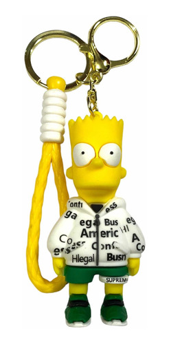 Llavero Colgante Souvenir Street Boy Bart Simpson Cool Dude