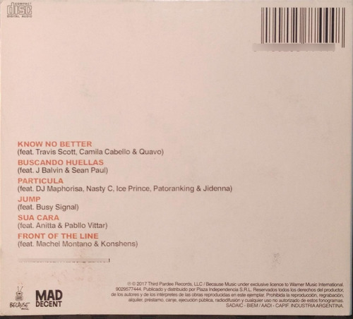 Major Lazer- Know No Better Ep- Cd- Como Nuevo.