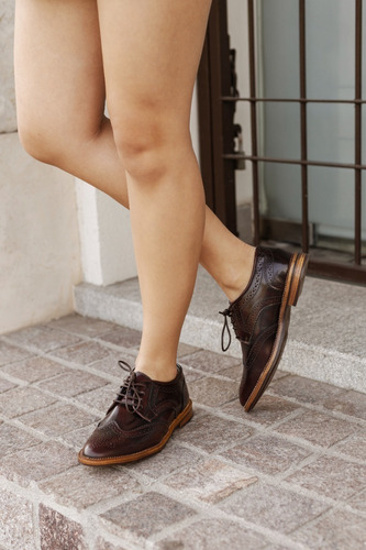 Imagen 4 de 8 de Zapato Fino Para Dama Bostoniano Casual Vestir Piel Vacuno