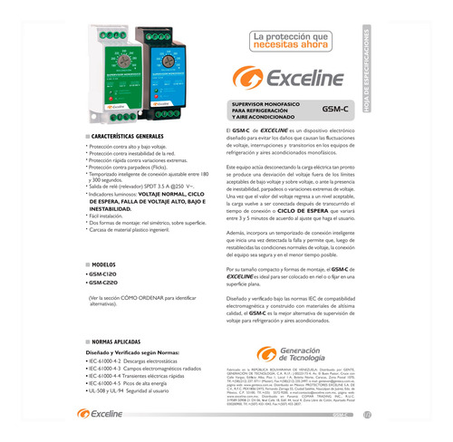 Protector Voltaje Monofásico Refrigeración 220v Exceline