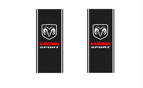 Adesivos Faixa Lateral Caçamba Compatível Dodge Hemi Sport Cor Não se aplica