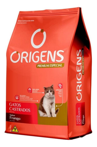 Origens Ração Para Gatos Adultos Castrados Sabor Frango 1kg