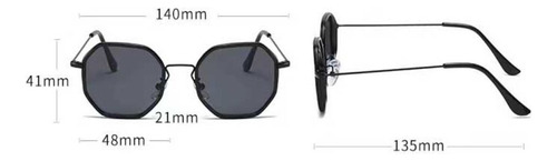 Gafas De Sol Poligonales, Retro, Montura Pequeña