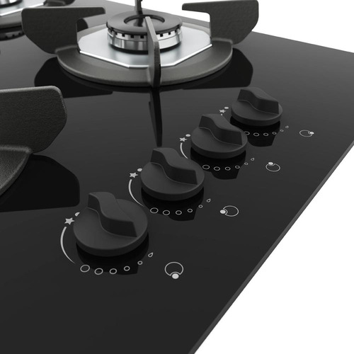 Cooktop Nardelli Safe Ferro Fundido 4 Bocas A Gas Cor Preto 127/220V