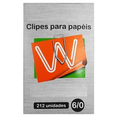 Clipes Para Papel Galvanizado 6/0 Caixa C/ 500g