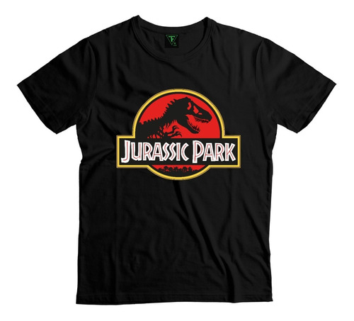 Polera Jurassic Park Logo Pelicula Niño Niña Algodón