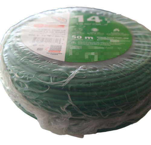 2 M. Cable Thhw-ls Rohs #14 Verde