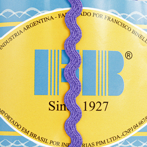 Galón Cinta Zig Zag Poliéster 6mm Fb Art.321 X20m 24 Violeta
