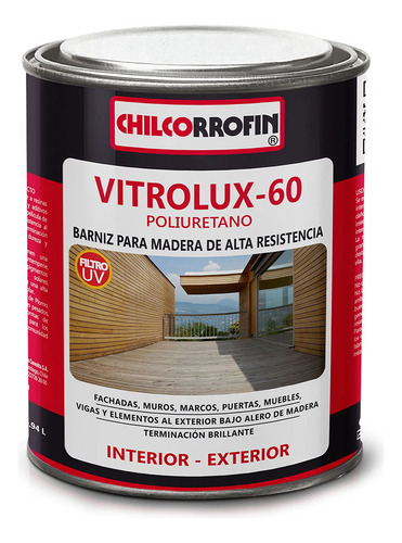 Barniz Vitrolux 60 1/4gl Natural Chilcorrofin Mimbral