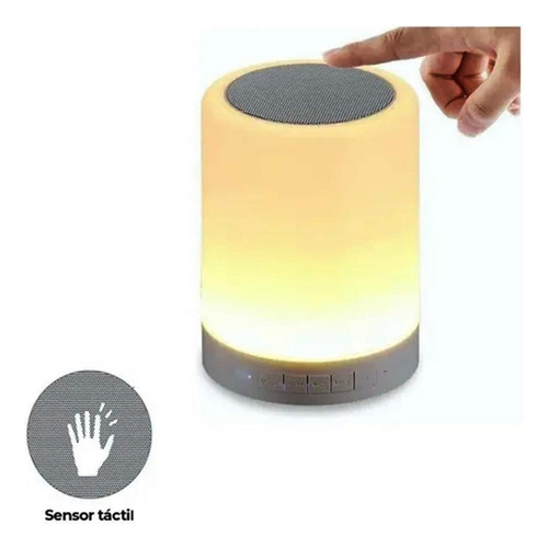 20 Pzas Bocina Y Lámpara Led Rgb Bluetooth Recargable Touch Blanco Multicolor