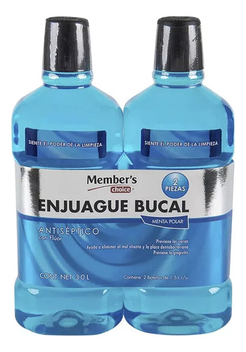 Enjuague Bucal Member´s Choice 2 Botellas De 1.5 L C/u