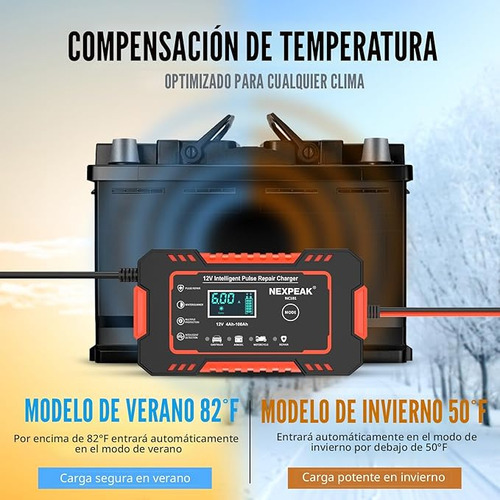 Nexpeak Nc101 Cargador De Batería De Automóvil 12 V 6 A