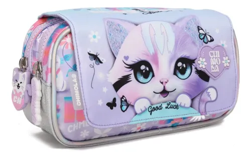 comprar Cartuchera Canopla Solapa 2 Cierres Chimola - Sharif Express Color Lila Cat