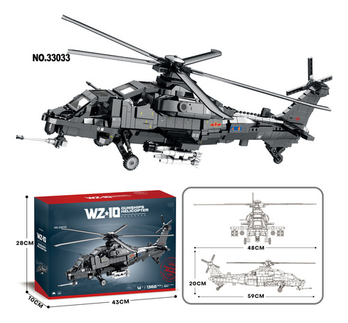 Serie Militar De Bloques De Construcción De Helicópteros Arm