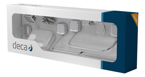 Acessórios Para Banheiro Deca Pix Cromado Kit Com 5 Peças De
