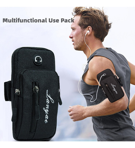 Nelbons - Bolsa Para Botella De Agua Para Correr, Gimnasio, Ejercicio, Accesorios Para Pulsera, Bolsa Deportiva Para Mujeres Y Hombres, Color Negro