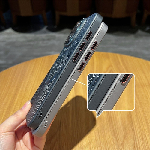 Funda De Teléfono Ultradelgada Y Transpirable Para iPhone 16, 14, 13, 12, 15 Pro Max Plus, Magsafe, Con Cargador Inalámbrico Magnético