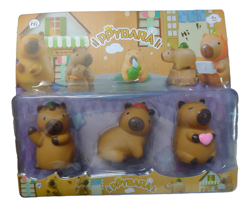 Capybara Set X 3 Tamaño Funko Carpincho Capibara