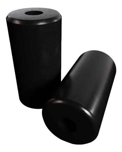 Par Rodillos Gym Heavyduty Colchonetas Entrada 1 Pulgada Color Negro