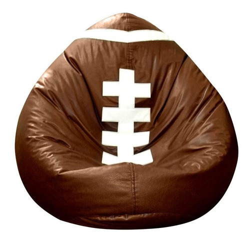 Sillón Puff Balón De Americano Con Base Confortable Café
