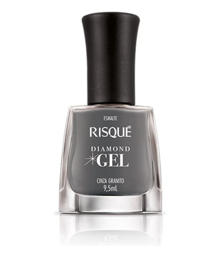 Esmalte Risque Diamond Gel Cinza Granito