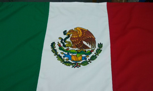 Bandera Mexico Exteriores 1,40x2,45 Mts Patios 2 Piezas