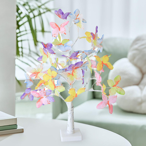 Lámpara De Mesa Con Forma De De Flores De Mariposa De 23