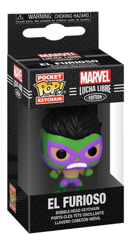 Llavero El Furioso Funko Pop Hulk Marvel Original Nuevo
