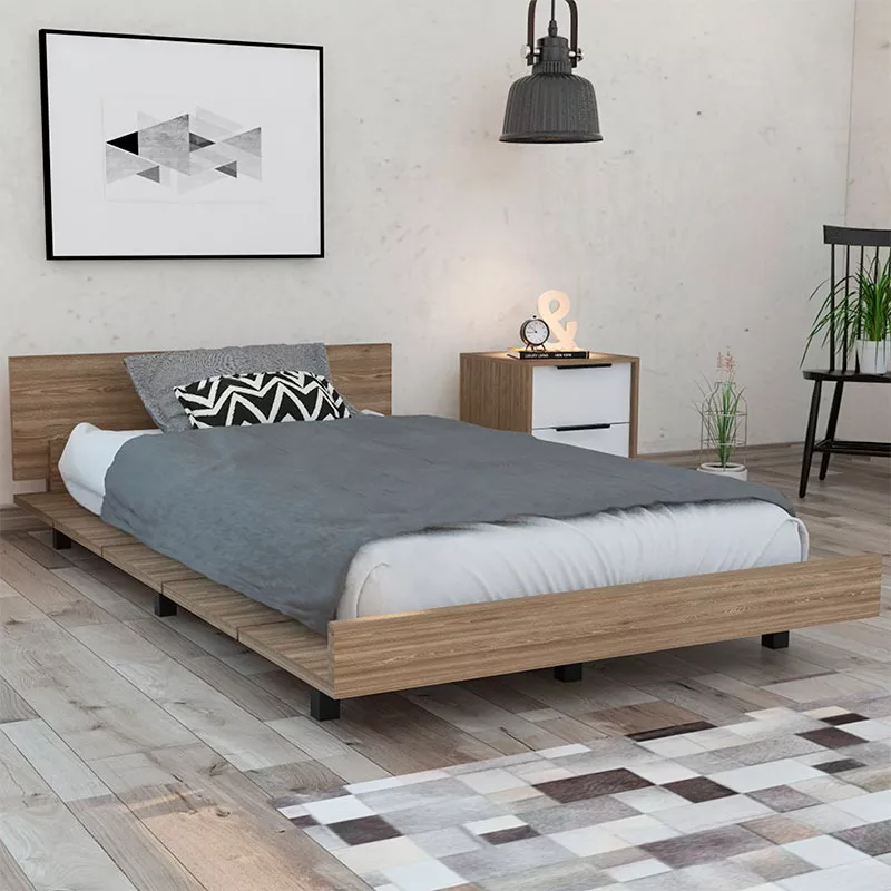 Tercera imagen para búsqueda de cama madera 1.5 plaza
