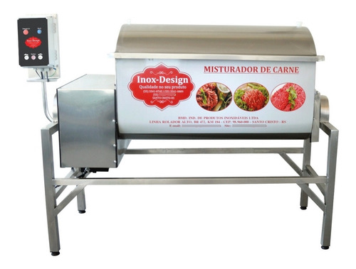 Misturadeira Carne Industrial 210 Litros 2 Eixos Aço Inox