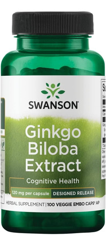 Ginkgo Biloba Extracto 120 Mg  100 Cápsulas Veganas Swanson