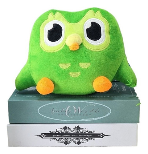 Duolingo Coruja Verde Cartoon Pelúcia 30cm